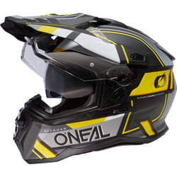 Oneal D-SRS Square Casque de motocross, noir-gris-jaune, taille XS pour Hommes