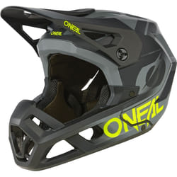 Oneal SL1 Strike Casque de descente, noir-gris-jaune, taille XL pour Hommes