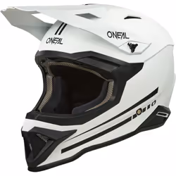 Oneal 1SRS Solid Casque de motocross, blanc, taille L pour Hommes
