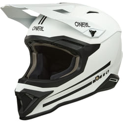 Oneal 1SRS Solid Casque de motocross, blanc, taille L pour Hommes