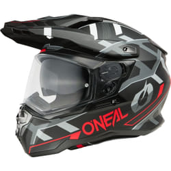 Oneal D-SRS Square V.25 Casque de motocross, noir-gris-rouge, taille M pour Hommes