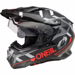 Oneal D-SRS Square V.25 Casque de motocross, noir-gris-rouge, taille 2XL pour Hommes