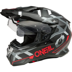 Oneal D-SRS Square V.25 Casque de motocross, noir-gris-rouge, taille 2XL pour Hommes