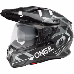 Oneal D-SRS Square V.25 Casque de motocross, noir-gris-blanc, taille L pour Hommes