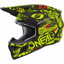 Oneal 3SRS Attack Casque de motocross pour enfants, noir-jaune, taille XL pour Des gamins