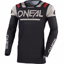 Oneal Prodigy Five Four Maillot de motocross, noir-rouge-beige, taille M pour Hommes