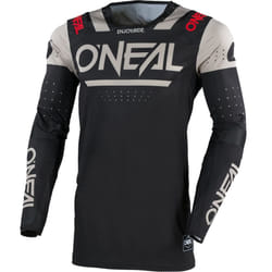 Oneal Prodigy Five Four Maillot de motocross, noir-rouge-beige, taille L pour Hommes
