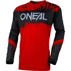Oneal Element Shocker Maillot de motocross, noir-rouge, taille S pour Hommes
