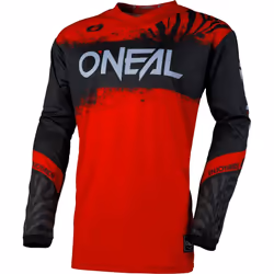 Oneal Element Shocker Maillot de motocross, noir-rouge, taille M pour Hommes