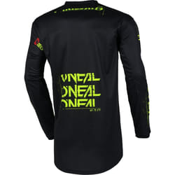Oneal Element Static Maillot de motocross, noir-jaune, taille L pour Hommes