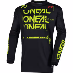 Oneal Element Static Maillot de motocross, noir-jaune, taille XL pour Hommes