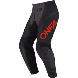Oneal Element Racewear Pantalons de motocross, noir-gris-rouge, taille 36 pour Hommes