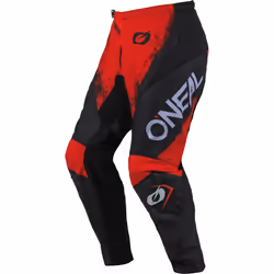 Oneal Element Shocker Pantalons de motocross, noir-rouge, taille 30 pour Hommes
