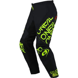 Oneal Element Static Pantalons de motocross, noir-jaune, taille 32 pour Hommes