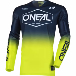 Oneal Mayhem Hexx Maillot de motocross, bleu-jaune, taille L pour Hommes