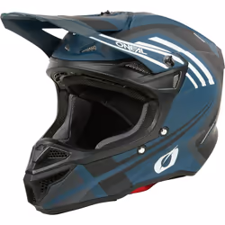 Oneal 5SRS Polyacrylite Spike Casque de motocross, blanc-bleu, taille 2XL pour Hommes