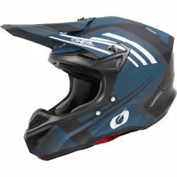 Oneal 5SRS Polyacrylite Spike Casque de motocross, blanc-bleu, taille 2XL pour Hommes