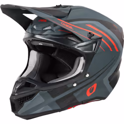 Oneal 5SRS Polyacrylite Spike Casque de motocross, gris-rouge, taille L pour Hommes