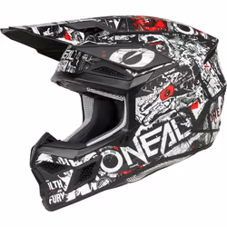 Oneal 3SRS Attack Casque de motocross, noir-blanc, taille XS pour Hommes