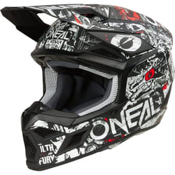 Oneal 3SRS Attack Casque de motocross, noir-blanc, taille L pour Hommes