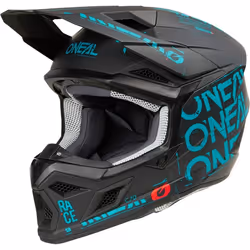 Oneal 3SRS Static Casque de motocross, noir-bleu, taille XS pour Hommes
