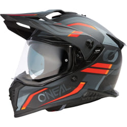 Oneal A-SRS Spike Casque de motocross, noir-gris-rouge, taille S pour Hommes