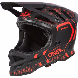 Oneal Blade Polyacrylite Strike Casque de descente, noir-rouge, taille M pour Hommes
