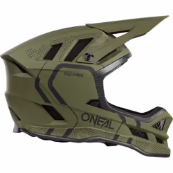 Oneal Blade Polyacrylite Strike Casque de descente, noir-vert, taille M pour Hommes