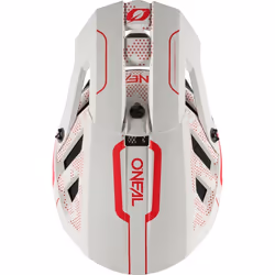 Oneal Blade Polyacrylite Strike Casque de descente, blanc-rouge, taille L pour Hommes