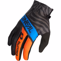 Oneal Matrix Shocker Gants de motocross, noir-bleu-orange, taille M pour Hommes