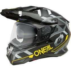 Oneal D-SRS Square V.25 Casque de motocross, noir-gris-jaune, taille S pour Hommes