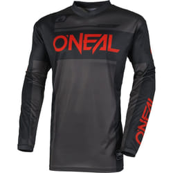 Oneal Element Racewear Maillot de motocross enfant, noir-gris-rouge, taille S pour Des gamins