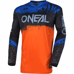 Oneal Element Shocker Maillot de motocross enfant, bleu-orange, taille XL pour Des gamins