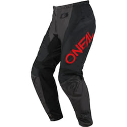 Oneal Element Racewear Pantalons de motocross pour enfants, noir-gris-rouge, taille 28 pour Des gamins