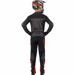 Oneal Element Racewear Pantalons de motocross pour enfants, noir-gris-rouge, taille XL pour Des gamins