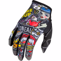 Oneal Mayhem Crank Gants de motocross, noir-multicolore, taille M pour Hommes