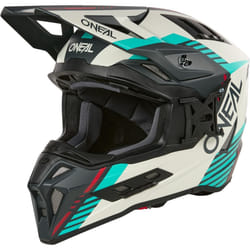 Oneal EX-SRS Quin Casque de motocross, gris-turquoise, taille XS pour Hommes