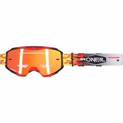 Oneal B-10 HR Lunettes de motocross, blanc-rouge pour Hommes