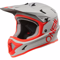 Oneal Sonus Casque de descente, gris-rouge, taille XL pour Hommes