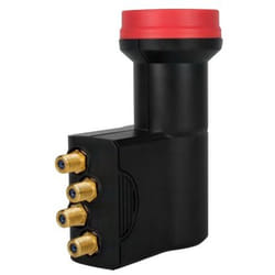 Megasat Quad LNB Diavolo convertisseur abaisseur de fréquence Low Noise Block (LNB) 10,7 - 12,75 GHz Noir, Rouge