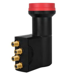 Megasat Quattro LNB Diavolo convertisseur abaisseur de fréquence Low Noise Block (LNB) 10,7 - 12,75 GHz Noir, Rouge