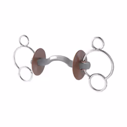 Mors 3 ou 4 anneaux pour cheval avec passage de langue, doux Beris Konnex