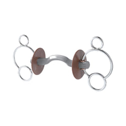 Mors 3 ou 4 anneaux pour cheval avec passage de langue, doux Beris Konnex