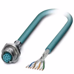 Phoenix Contact 1553381, Bleu, M12, Uréthane thermoplastique (TPU), IP67, 1 pièce(s)