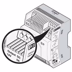 Phoenix Contact STEP-PS/ 1AC/12DC/5 unité d'alimentation d'énergie Noir, Blanc