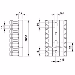 Phoenix 3240199 système de goulottes 2 m PVC