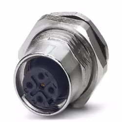 Phoenix 1441891, M12, Acier inoxydable, Zinc, Nickel, IP67, 4 A