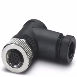 Phoenix Contact 1404423, M12, Noir, Acier inoxydable, Zinc, Nickel, IP67, 1,5 A