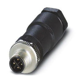 Phoenix Contact 1404641 connecteur de fils M12 Noir, Métallique