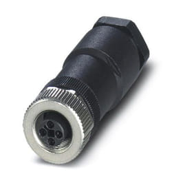 Phoenix Contact 1404644 connecteur de fils M12 Noir, Acier inoxydable